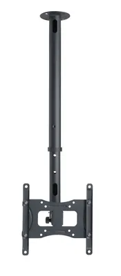 Immagine prodotto di Montaggio universale a soffitto TV per 26-40 pollici fino a 30 kg | fino a VESA fino a 200x200 | 55-70 cm regolabile in altezza | Staffa TV 360 gradi girevole e 15 gradi inclinabile | Supporto TV - B-DX 200