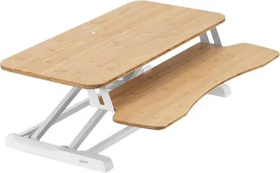 Imagen del producto de Escritorio ajustable para trabajar sentado o de pie, con soporte para dos monitores