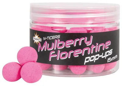Imagen del producto de Cebos Dynamite Baits N-Ticers Pop Ups, sabor Morera y Florentino, tamaño 15 mm