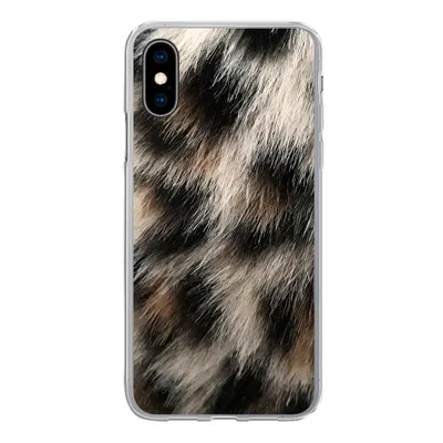 Produktbild von MuchoWow® Handyhülle Schutzhülle Hülle für iPhone X Nahaufnahme Pantherdruck Silikon Softcase Handy Hülle - Handyhülle