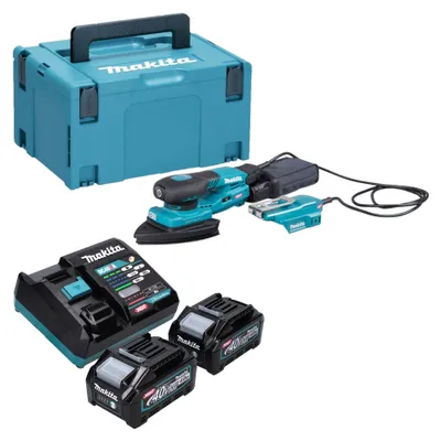 Zdjęcie produktu dla Makita BO 006 CGM201 Akumulatorowa szlifierka delta 40 V maks. 100 x 150 mm skok 3,0 mm Bezszczotkowa + 2x akumulator 4,0 Ah + ładowarka + Makpac