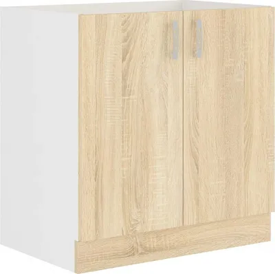Obrázek produktu pro Dřezová skříňka SABRYA - šířka 80 cm, dub sonoma / bílá
