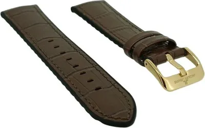 Produktbild von Jacques Lemans | Uhrenarmband Leder braun 22mm Krokoprägung 1-2117H