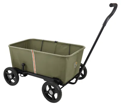 Produktbild von Bollerwagen faltbar mit drehbaren Rädern - khaki grün - 50 kg Tragkraft