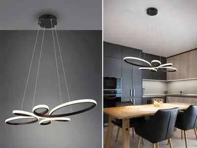 Obrázok produktu pre Trio Fly LED závesné svetlo 32W stmievateľné čierne matné teplé biele