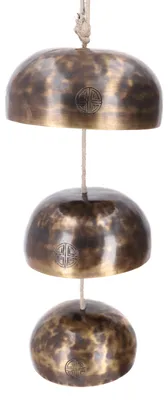 Produktbild von Klangschalen Set Hängend mit Klöppel, Bronze, 50*17 cm, Klangschalen