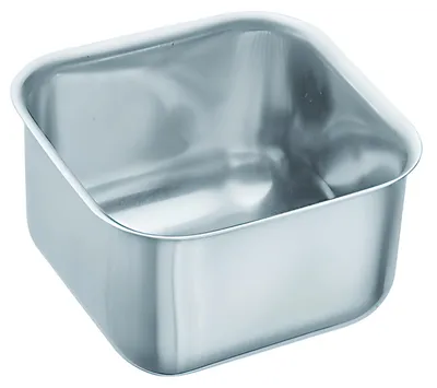 Edelstahl-Lunchbox, 9,5x9,5x6 cm, silber, stapelbar, luftdicht
