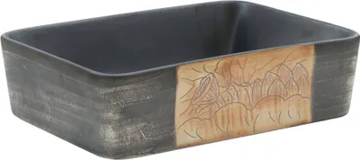 Obrázek produktu pro vidaXL Umyvadlo na desku černohnědé obdélníkové 46x35,5x13cm keramické