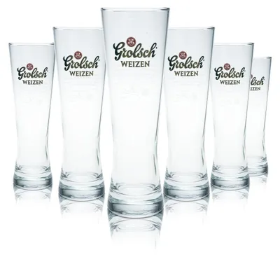 Produktbild von 6x Grolsch Bierglas 0,5l Weißbierglas Hefeweizenglas Gläser Set Brauerei Gastro