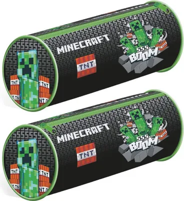 Image de Minecraft - Tige - Étui "Tnt Boom" - PVC-similicuir PM10338 (Taille unique) (Noir/Vert/Rouge)