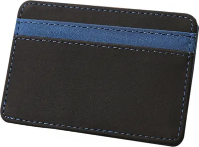 Produktbild von Herren Kunstleder Magic ID Kreditkarte Geldscheinklammer Bifold Slim Wallet Holder Geldbörse Blau