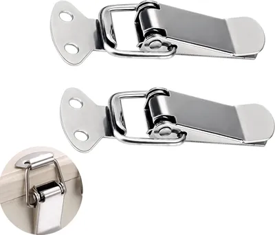 Produktbild von 2 Stück Spannverschluss Edelstahl, Kistenverschluss, Spannverschluss Klein für Case Box, Toolbox, Schublade, Schrank, Truhe