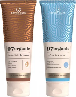Productafbeelding van 7suns 97organic bruiningslotion + After Tan aftersun balsem 250 ml Bruiningsset