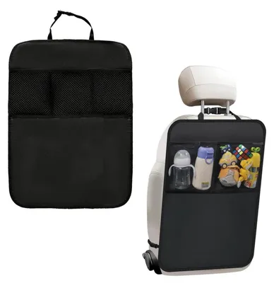 Immagine prodotto di 2 organizer per sedili auto con 3 tasche, protezione per lo schienale, impermeabili e facili da pulire