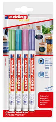 Produktbild von EDDING Kreidemarker 4085 4er Blister metallic sortiert
