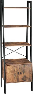 Produktbild von Famanu Leiterregal - Vintage/Schwarzbraun - 4 Ablagen - 56 x 34 x 173 cm