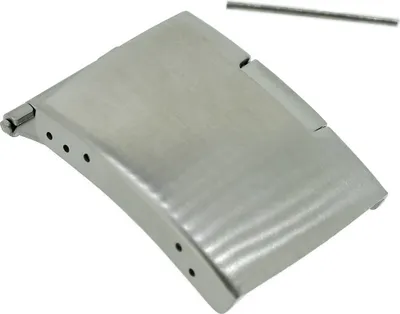 Produktbild von Minott Edelstahlschließe mit einem Drücker einseitig klappbar silbern, Stegbreite:18mm