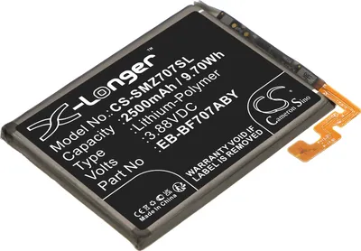 Produktbild von TECHTEK Akku Kompatibel mit [Samsung] Galaxy Z Flip 5G, Galaxy Z Flip F707U, SM-F7070, SM-F707B, SM-F707U, SM-F707U1, SM-F707W Ersetzt EB-BF707ABY, f