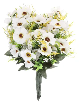 12er-Set Kunsthortensien, weiß, 35 cm, Seidenblumen für Dekoration
