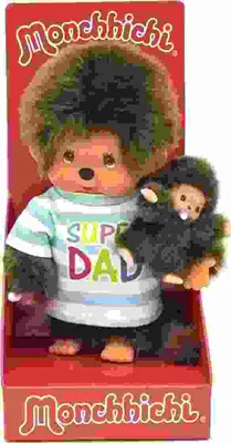 Produktbild von Sekiguchi Monchhichi 20cm Super Dad + Baby