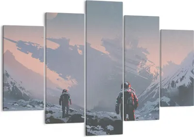 Produktbild von Bild auf Leinwand - Leinwandbild - Kosmos Planet - 150x100cm - Wand Bild - Wanddeko - Wandbilder - Leinwanddruck - Bilder - Kunstdruck - Wanddekoration - Leinwand bilder - Wandkunst - EA150x100-3906