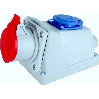 Obrázok produktu pre Zásuvka na stenu 380V+230V ELEKTROMET GSC-16A/4
