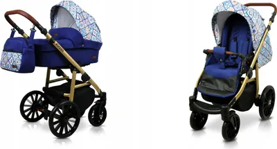 Produktbild von BabyLux® Aspero | 2in1 Kinderwagen Set | Portuguese Tiles | Kombikinderwagen | Kinderwagenset |