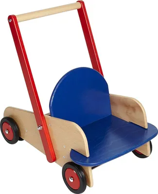 Produktbild von HABA Lauflernwagen „Klassik“, 4 Rad/Räder, Schwarz, Blau, Rot