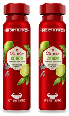 Immagine prodotto di 2 deodoranti spray Old Spice al limone - 150 ml - confezione  - 2 pezzi
