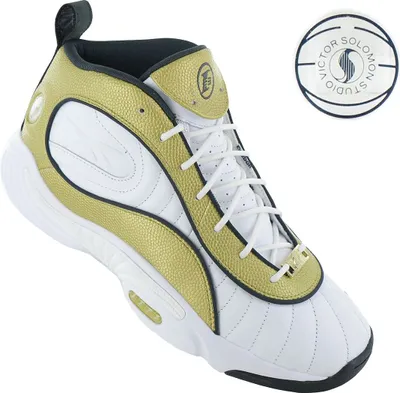 Produktbild von Reebok x Victor Solomon - Answer 3 - Herren Sneakers Basketball Schuhe Leder Weiß-Gold 100206492 , EU 40 UK 6.5