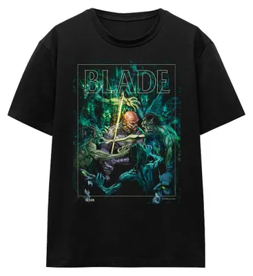Obrázok produktu pre Tričko "Surrounded" od značky Blade, dámske, vyrobené z ringlisovanej bavlny, model TV34898 (veľkosť L), čierna farba