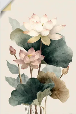 Produktbild von ARTland Wandbild, selbstklebend Lotus Größe: 20x30 cm