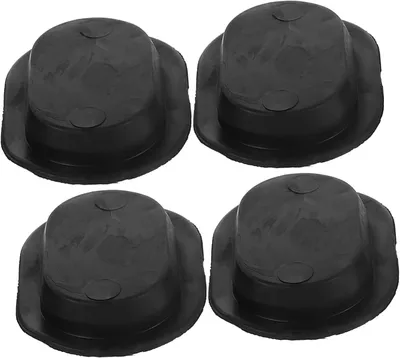 Imagen del producto de 4 tapones de goma s ovalados para desagües de suelo, con protección contra el agua y fácil montaje, ideales para alfombrillas de coche