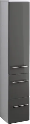 Produktbild von Bad Midischrank Parma in hochglanz grau 25 cm breit