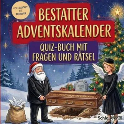 Immagine prodotto di Calendario dell'Avvento per addetti ai funerali: libro di quiz con domande e indovinelli