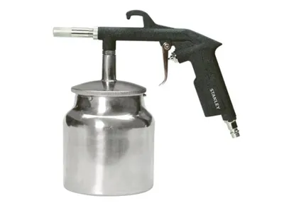 Image de Stanley Pistolet de sablage avec réservoir 156063XSTN- Réservoir 1L - pour compresseur - Max. 8Bar - 300L/Min - Acier - Argenté