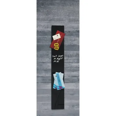 Zdjęcie produktu dla SIGEL GL100 Szklana tablica magnetyczna Artverum - czarna, 12 x 78 cm