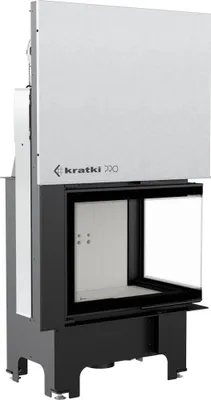 Immagine prodotto di Inserto camino in acciaio KRATKI VNP 700/480 12 kW Ø 200 con porta scorrevole