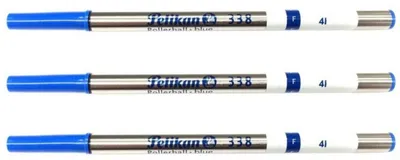 Produktbild von Pelikan Kugelschreiber-Nachfüllpatrone 338, feine Spitze, blau, - Set mit 3 Stück