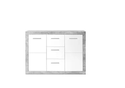Produktbild von Sideboard Inga 147 cm mit 2 Türen und 3 Schubladen - Beton/Weiß
