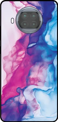 Produktbild von Smartphonica Telefon Fall geeignet für Xiaomi Mi 10T Lite mit rosa blau Marmor Print - TPU Backcover Fall Rose blau Marmor Design