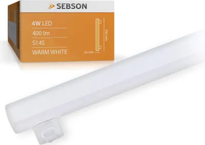 Produktbild von S14S LED Lampe 30cm, Linienlampe, warmweiß, 4W (35W), 400lm, Leuchtmittel SEBSON