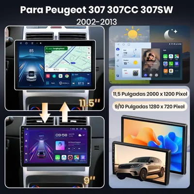 Image de Autoradio V1 Plus, 2 Go de RAM, 32 Go de stockage - Écran tactile de 9 pouces - Double DIN - Android Auto, Bluetooth, GPS