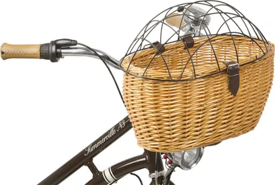 Immagine prodotto di M-Wave BA Pet cestino per bicicletta anteriore o posteriore per cani cestino per bicicletta per cani o gatti fino a 15 kg cestino per bicicletta per cani cestino in vimini
