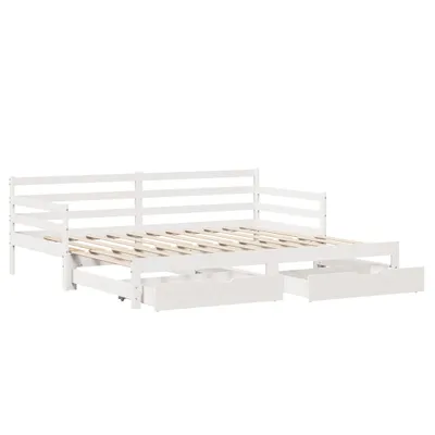 Obrázek produktu pro Válenda s přistýlkou a zásuvkami bez matrace bílá 90x200 cm
