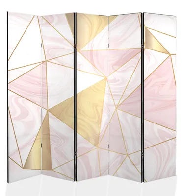Produktbild von framed concept - Paravent Raumteiler Holz 225x172 cm, 5-teilig beidseitig, Sichtschutzwand