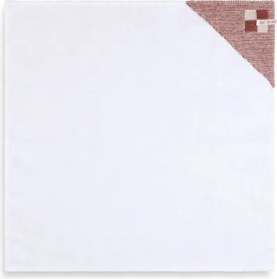 Produktbild von Knit Factory Geschirrtuch Block - Ecru/Rost - 65x65 cm