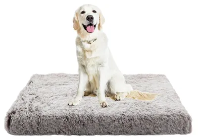 Productafbeelding van Hondenmatras, orthopedisch, antislip, wasbaar, kleur kaki, afmetingen 120x80x10 cm