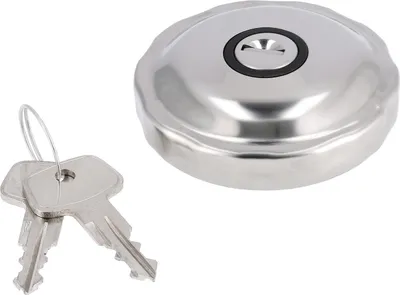 Produktbild von Tankdeckel mit Schloss Ø40mm, Chrom-Optik - für Simson S50, S51, SR50, SR80, KR51 Schwalbe, SR4 Vogelserie - IWL
