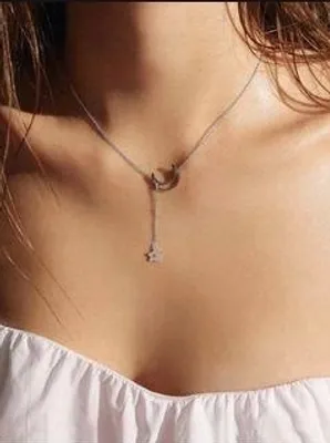 Produktbild von Celebrity Lange Boho Halskette Silber 52